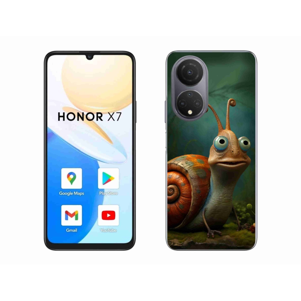 Gelový kryt mmCase na Honor X7 - šnek