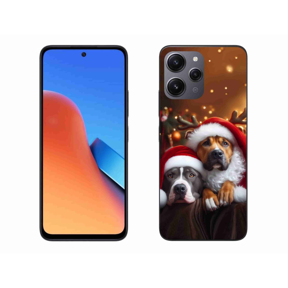 Gelový kryt mmCase na Xiaomi Redmi 12 - vánoční psi