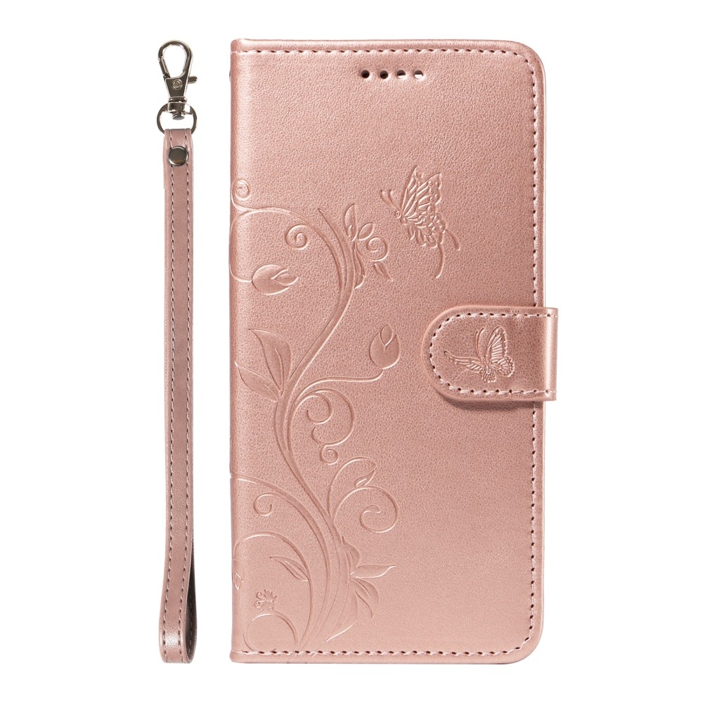 Flower knížkové pouzdro na Xiaomi Redmi Note 13 - růžovozlaté