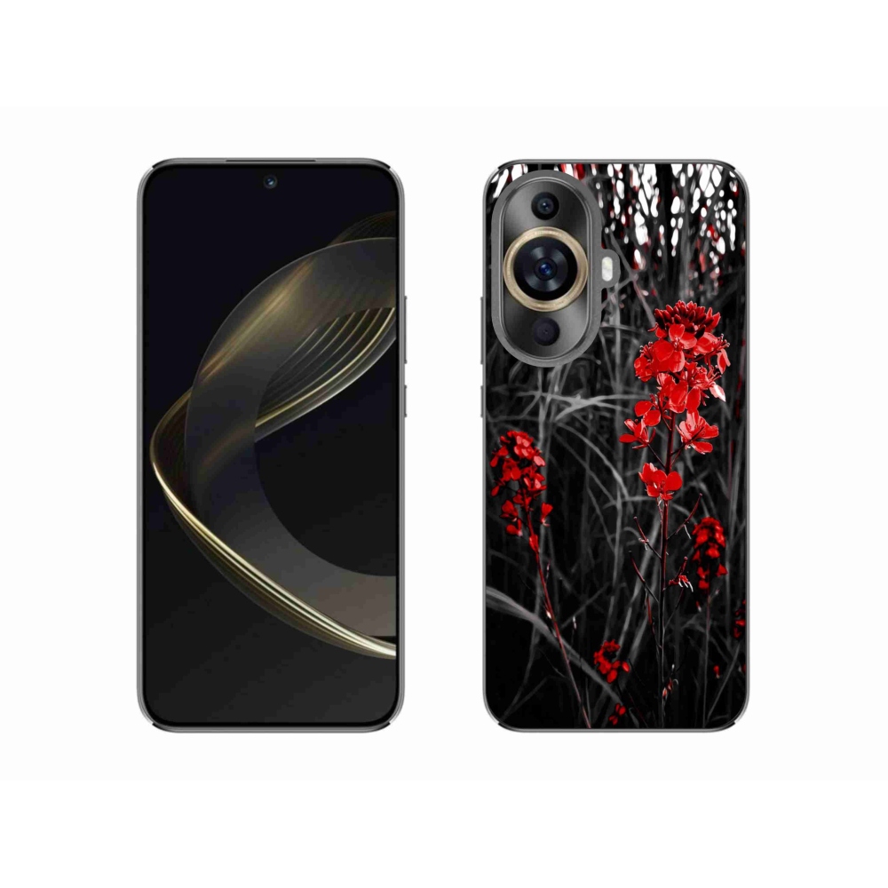 Gelový kryt mmCase na Huawei Nova 11 - červená rostlina