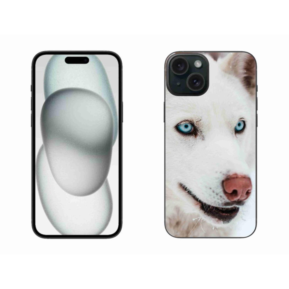 Gelový obal mmCase na iPhone 15 Plus - psí pohled