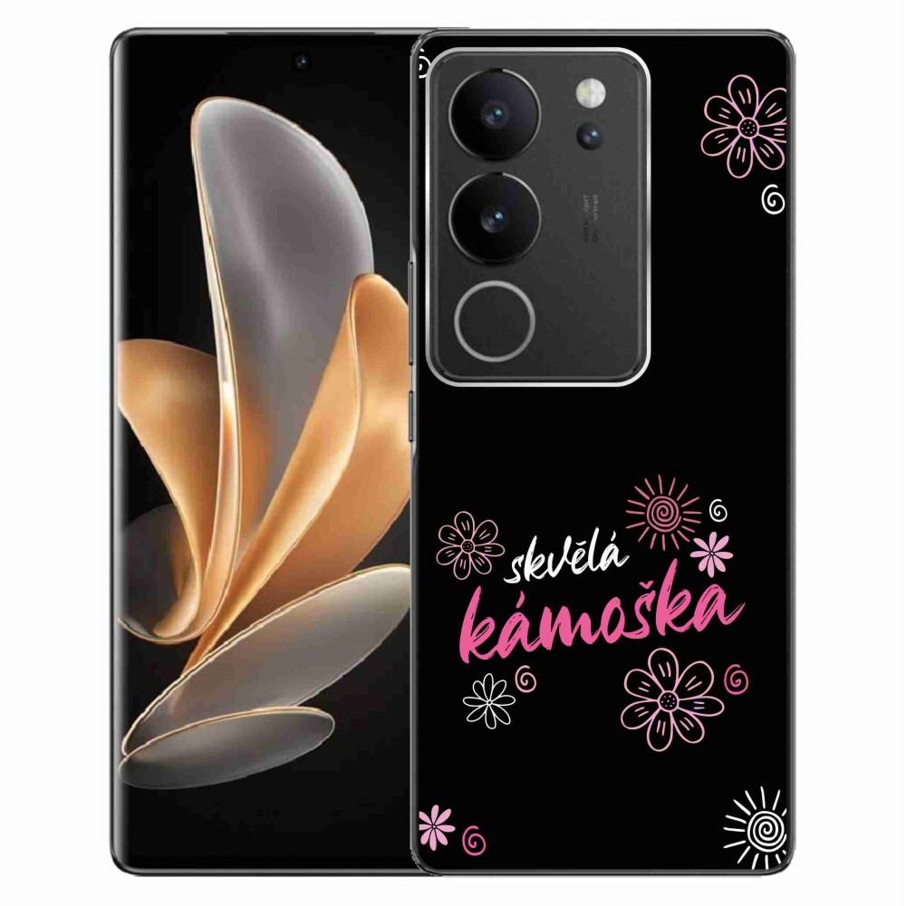 Gelový kryt mmCase na Vivo V29 5G - skvělá kámoška černé pozadí