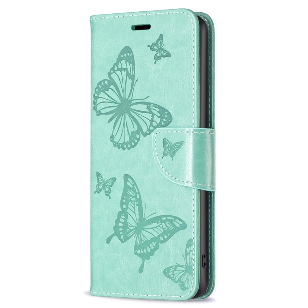 Butterfly knížkové pouzdro na Xiaomi Redmi Note 12S - modrozelené