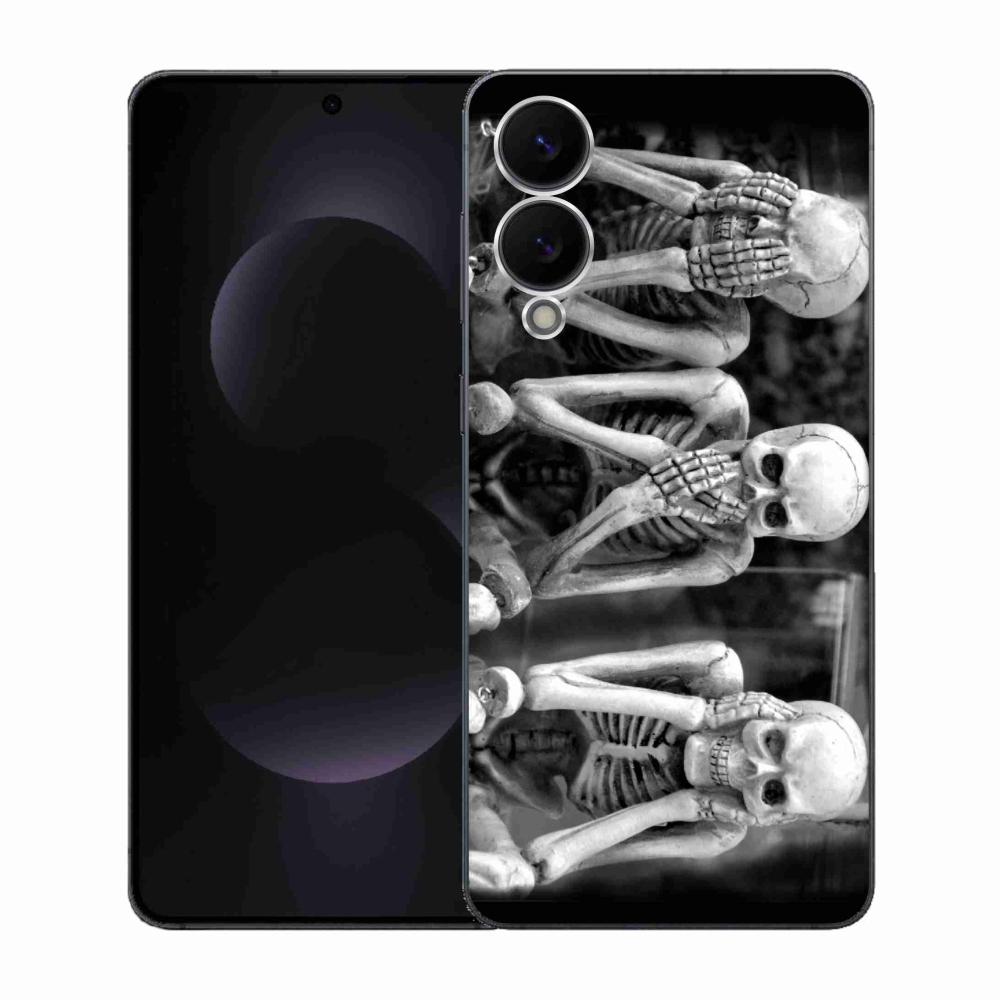 Gelový kryt mmCase na Samsung Galaxy S25 Edge - kostlivci