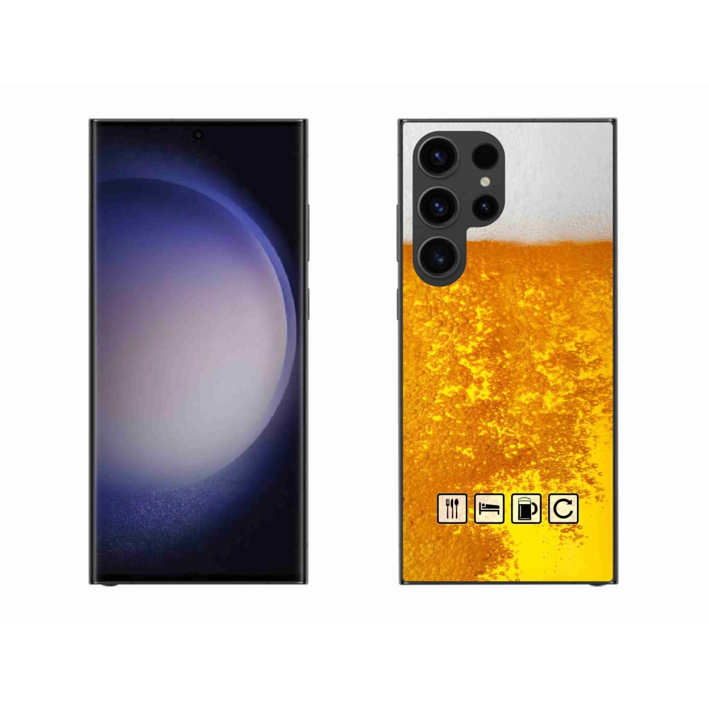 Gelový kryt mmCase na Samsung Galaxy S23 Ultra 5G - pivní motiv 3