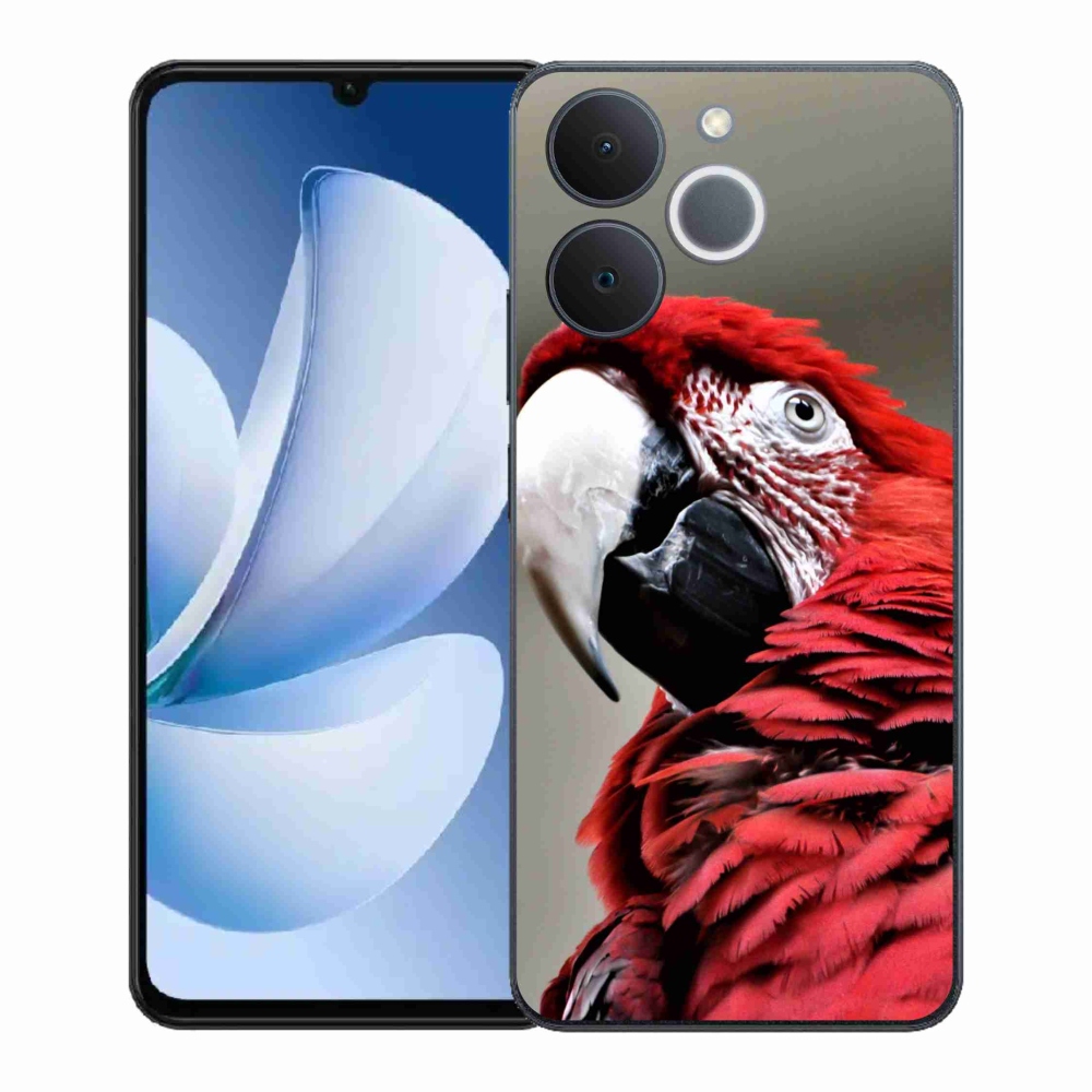 Gelový kryt mmCase na Realme Note 70T - papoušek ara červený