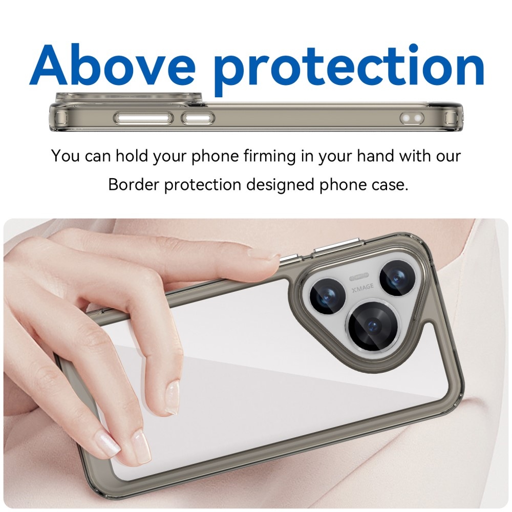 Gelový obal s pevnými zády na Huawei Pura 70 - šedý