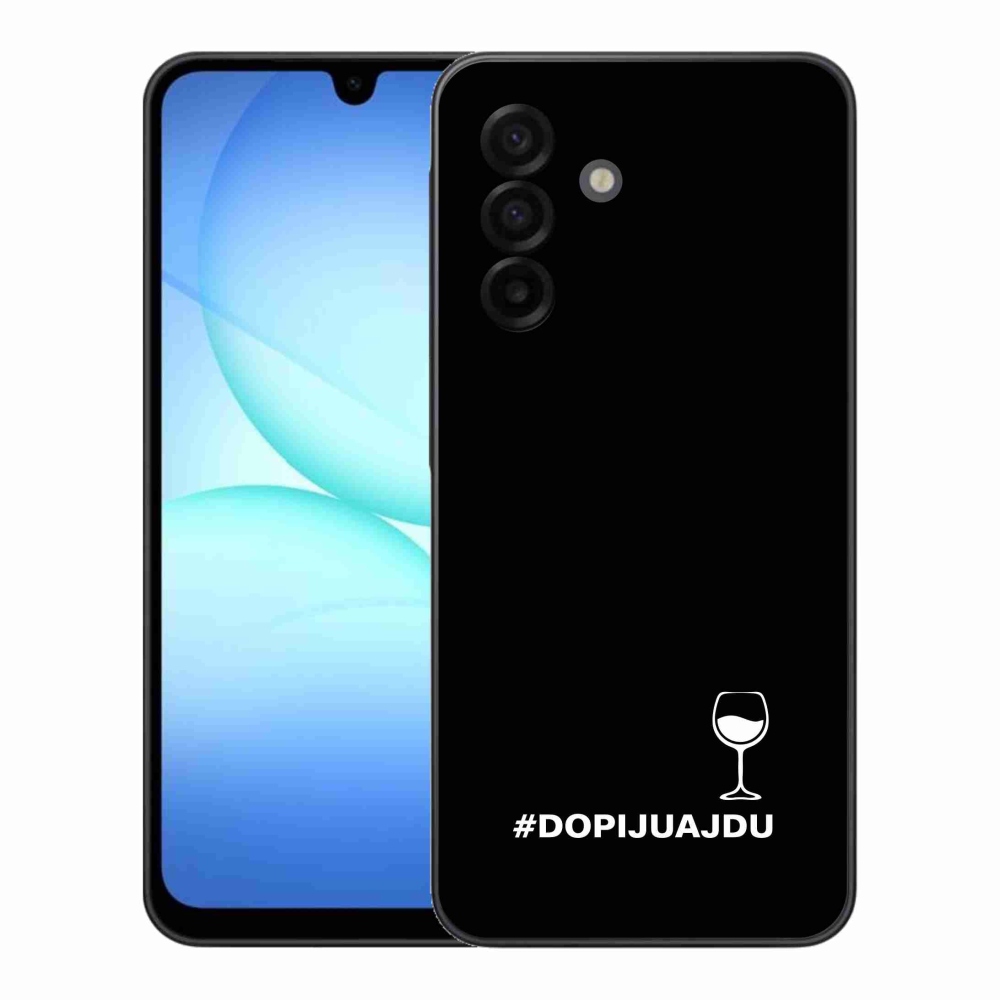 Gelový kryt mmCase na Samsung Galaxy A17 4G/5G - vinný motiv černé pozadí