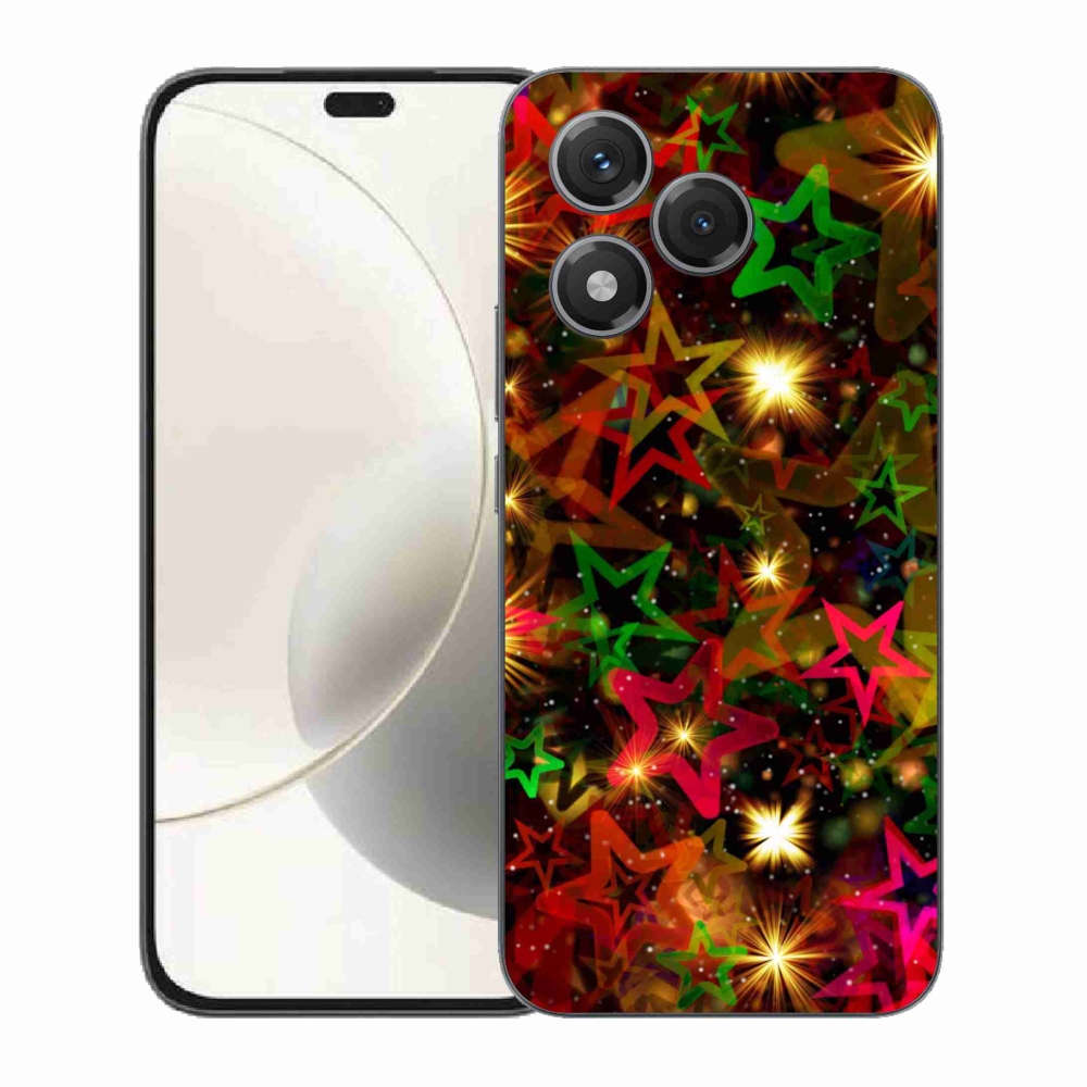 Gelový kryt mmCase na Honor 400 Lite - barevné hvězdičky
