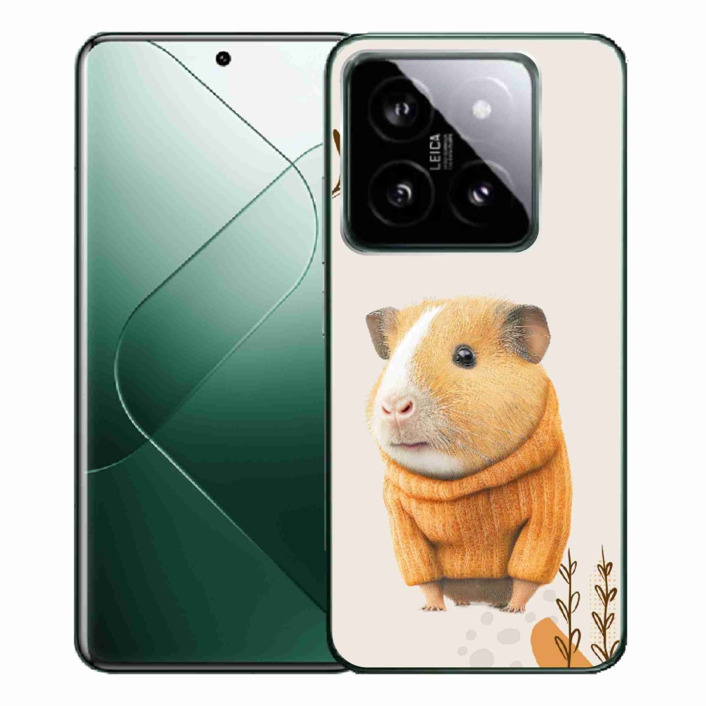 Gelový kryt mmCase na Xiaomi 14 Pro - morče ve svetru