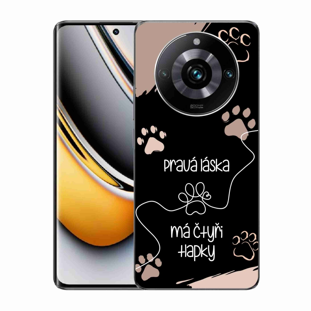 Gelový kryt mmCase na Realme 11 Pro/11 Pro+ - psí motiv 1 černé pozadí