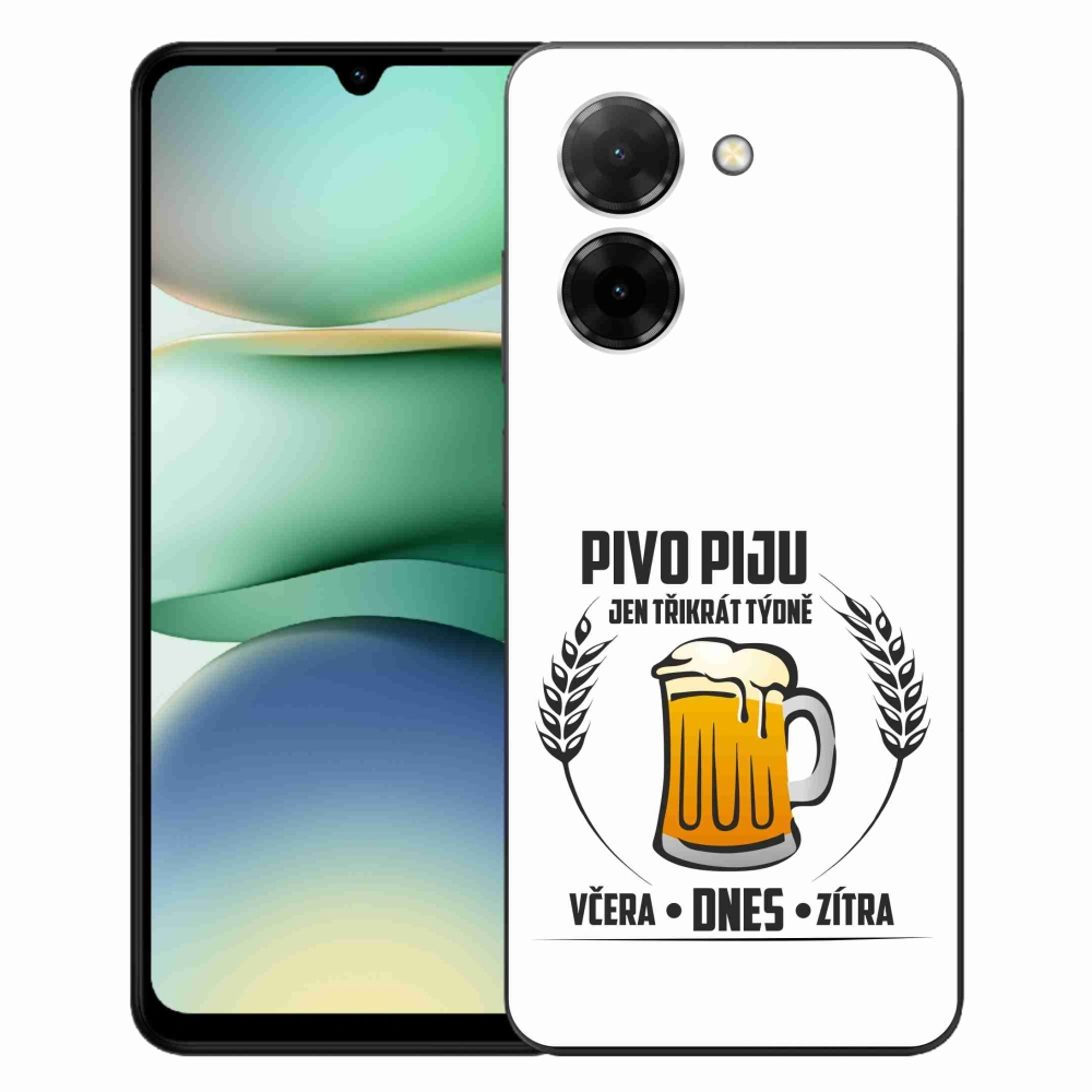 Gelový kryt mmCase na Xiaomi Redmi A5 (171.7x77.8x8.3mm) - pivní motiv bílé pozadí
