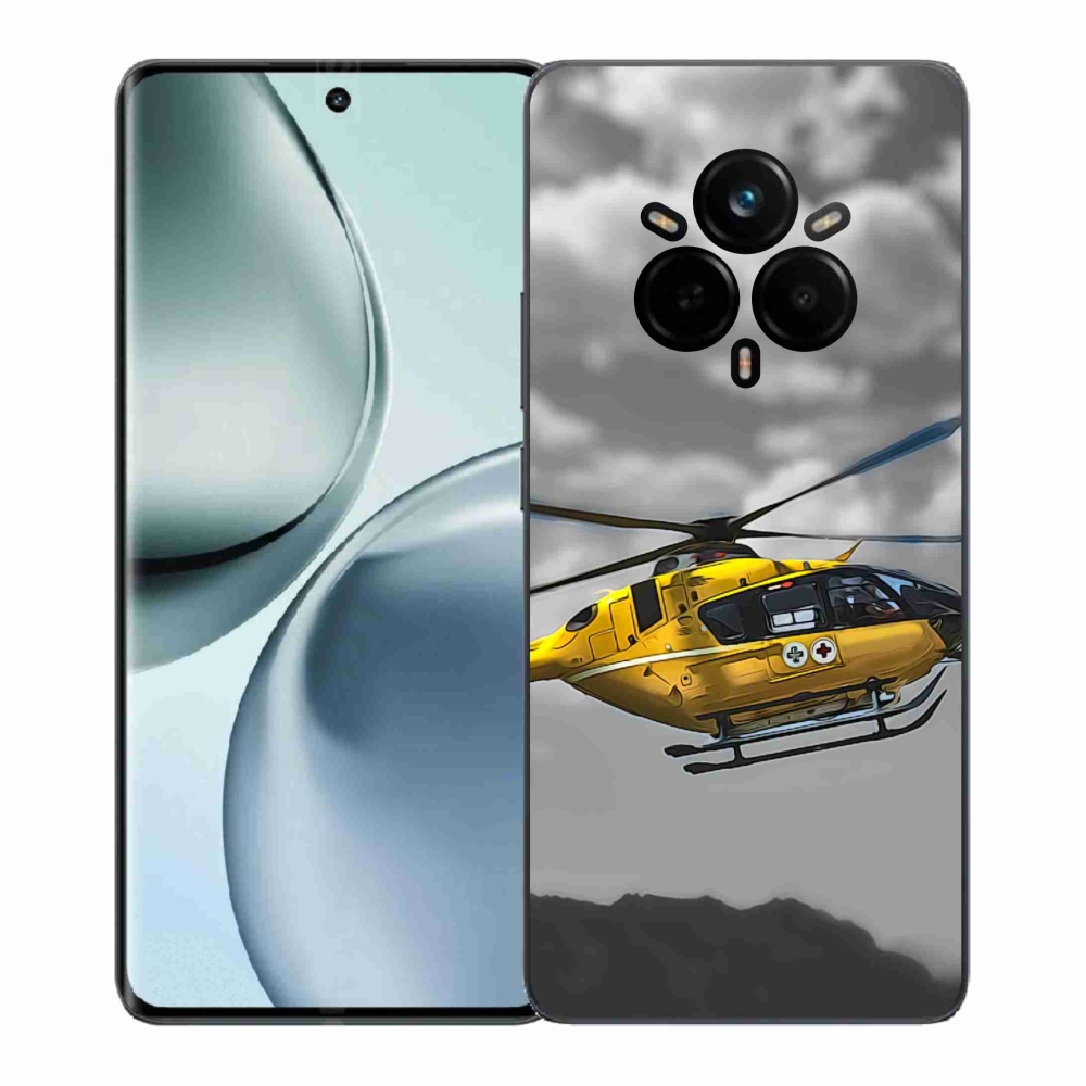 Gelový kryt mmCase na Realme 14 Pro+ 5G - žlutá helikoptéra
