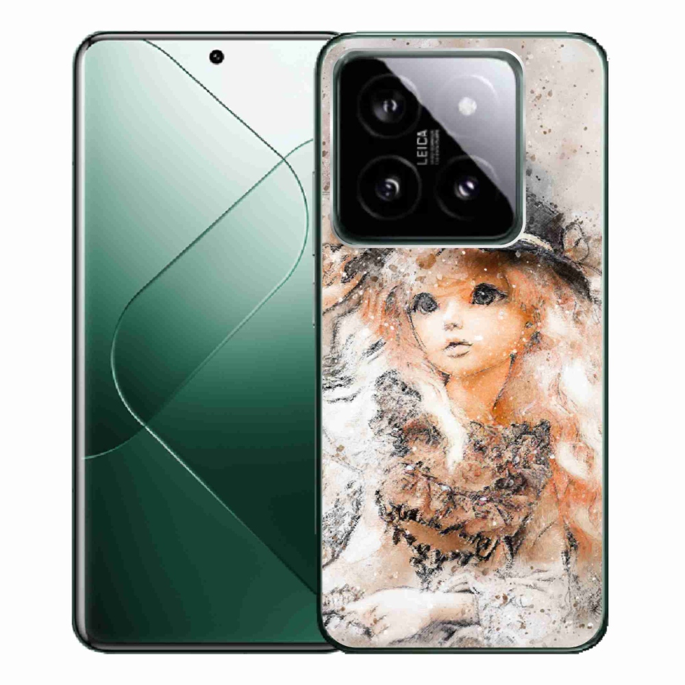 Gelový kryt mmCase na Xiaomi 14 Pro - holčička s kloboukem