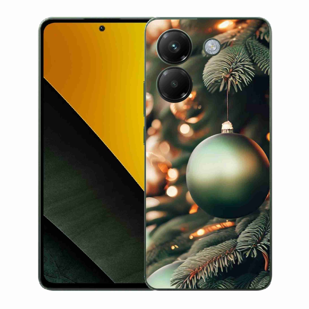 Gelový kryt mmCase na Xiaomi Poco M7 Pro 5G - vánoční ozdoby 1