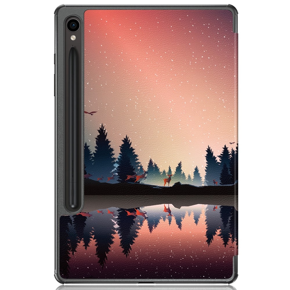 Print chytré zavírací pouzdro na Samsung Galaxy Tab S9/Tab S10 - les