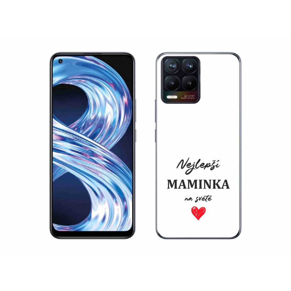 Gelový kryt mmCase na Realme 8 4G - nejlepší maminka 1 bílé pozadí