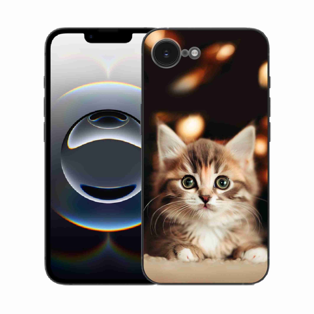 Gelový kryt mmCase na iPhone 16e - roztomilé kotě 2