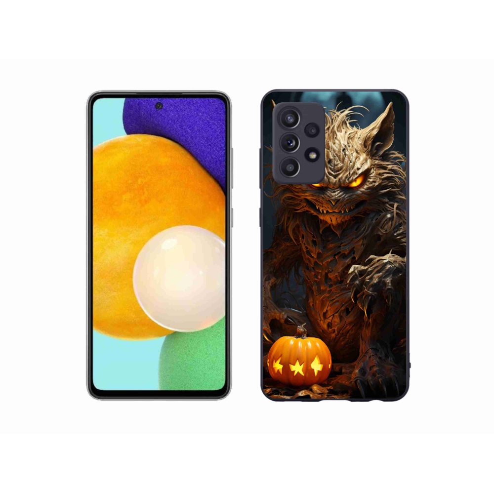 Gelový kryt mmCase na Samsung Galaxy A52/A52 5G - halloweenská příšera