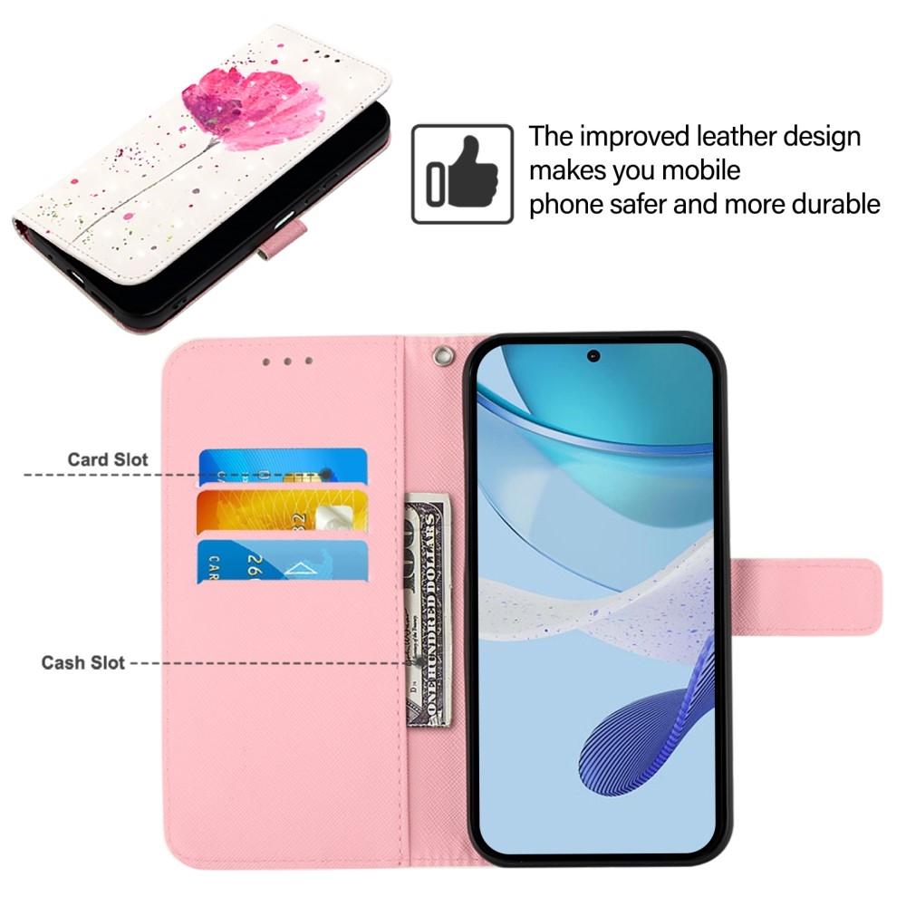 Patte knížkové pouzdro na Samsung Galaxy M55 5G - růžový květ