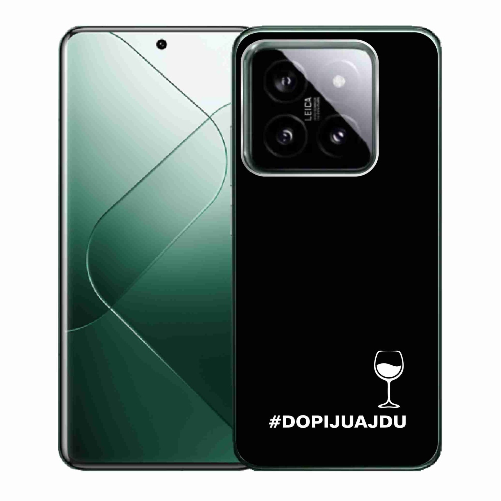Gelový kryt mmCase na Xiaomi 14 - vinný motiv černé pozadí