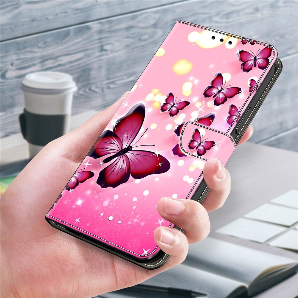 Firmly knížkové pouzdro na Samsung Galaxy A17 5G/A26 5G - růžoví motýli