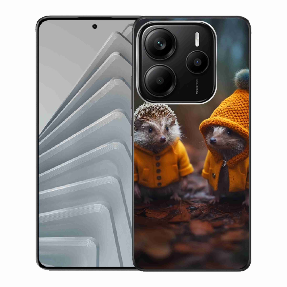 Gelový kryt mmCase na Xiaomi Redmi Note 14 5G - ježci