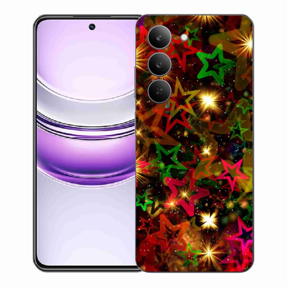 Gelový kryt mmCase na Realme 14x 5G - barevné hvězdičky