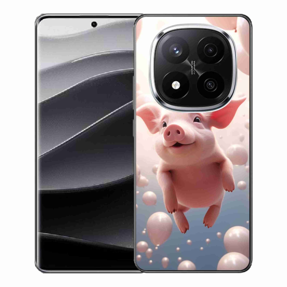 Gelový kryt mmCase na Xiaomi Redmi Note 14 Pro+ 5G - prasátko s balónky