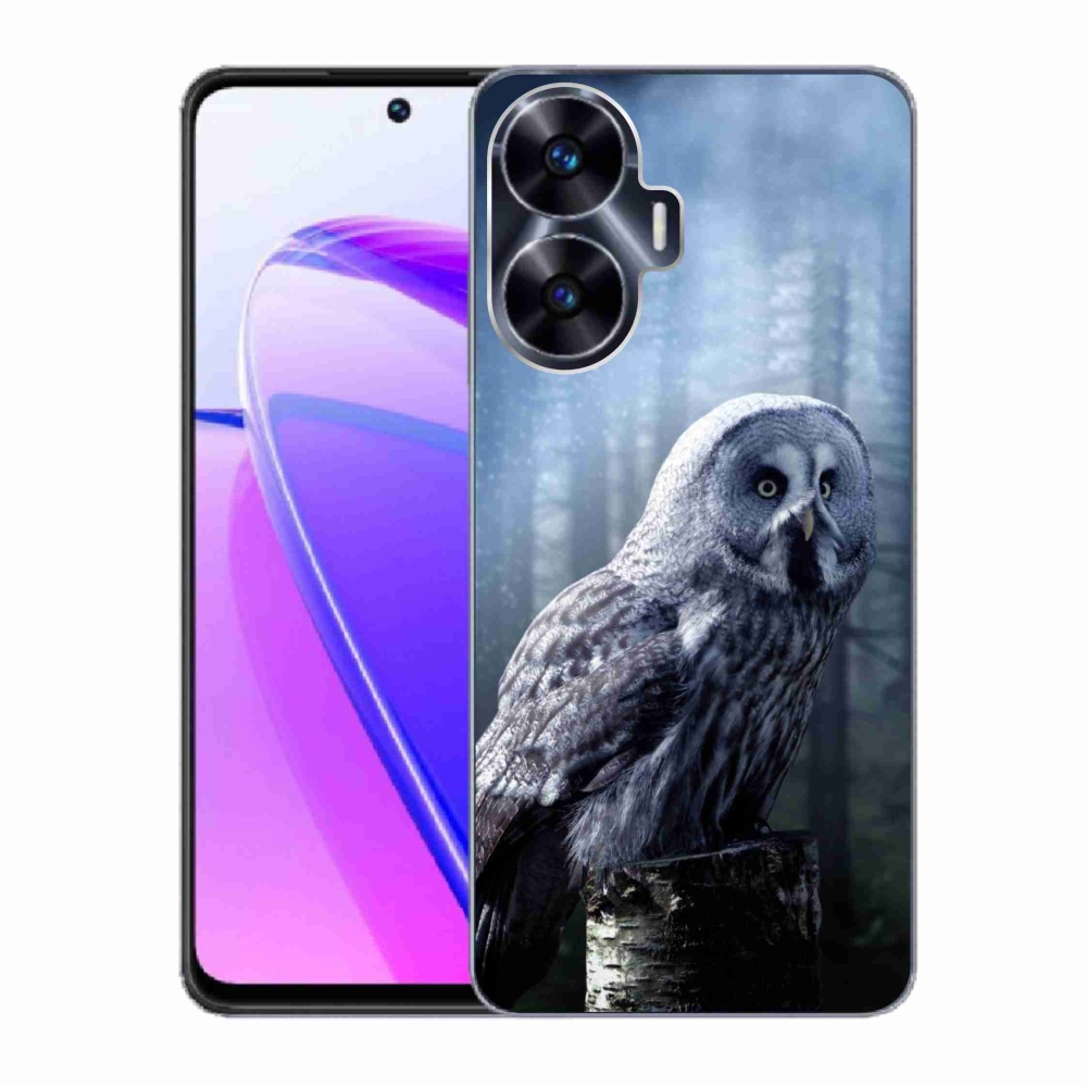 Gelový kryt mmCase na Realme C55 - sova