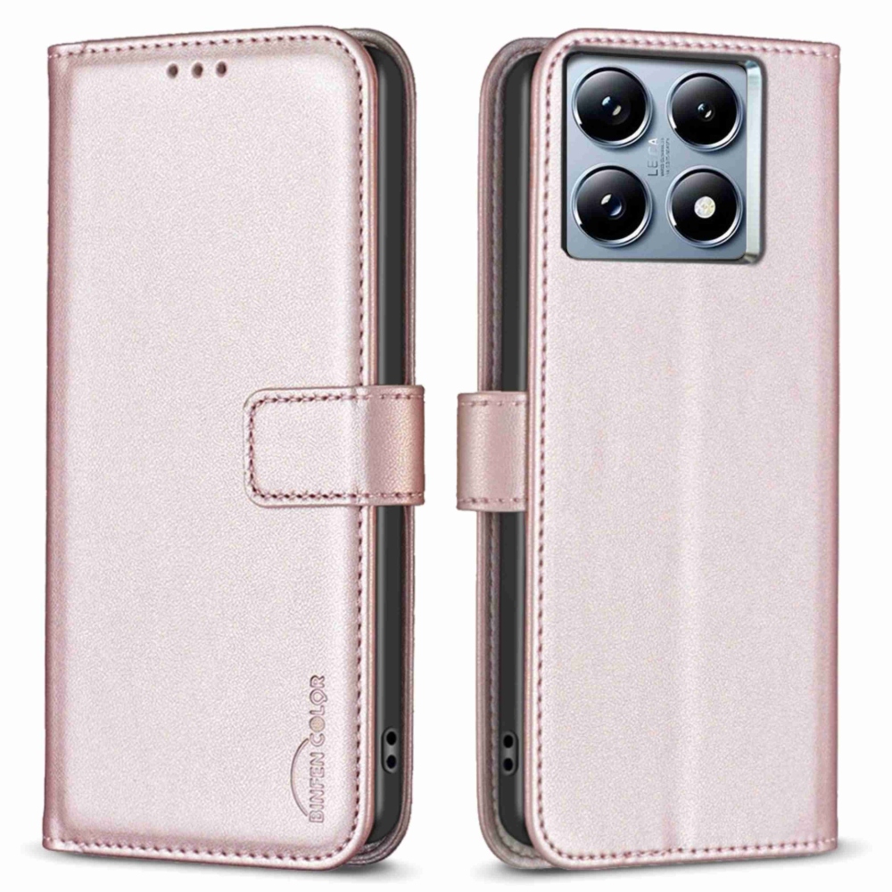 BNF knížkové pouzdro na Xiaomi 14T - růžovozlaté