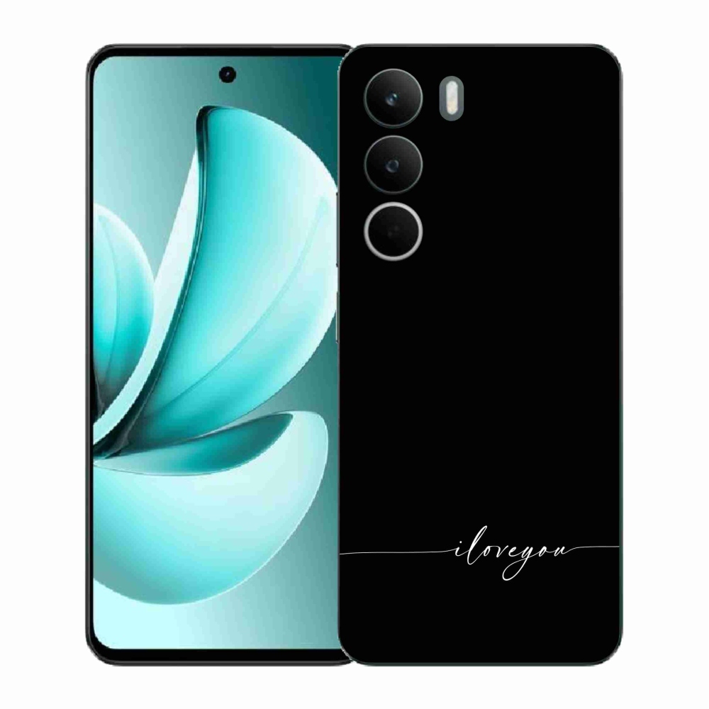 Gelový kryt mmCase na Realme C71 - I love you černé pozadí