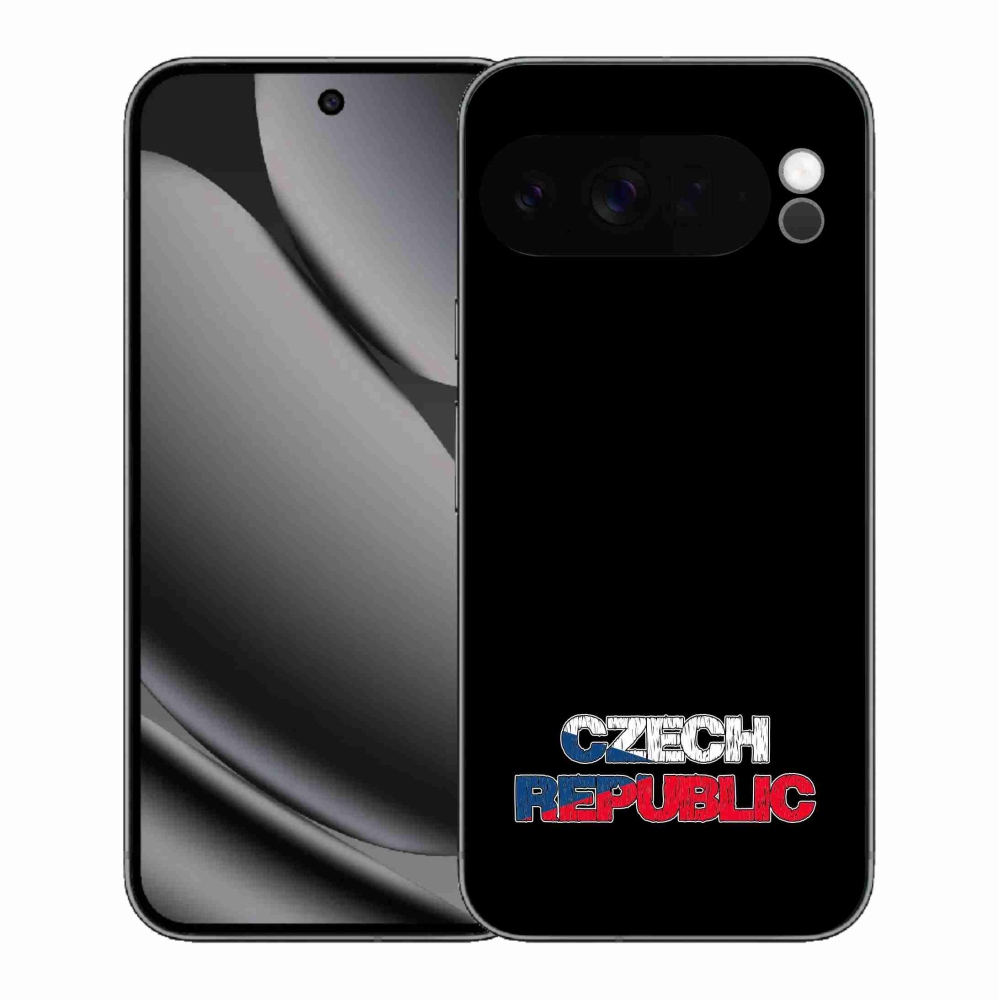 Gelový kryt mmCase na Google Pixel 10 Pro XL - Czech Republic černé pozadí