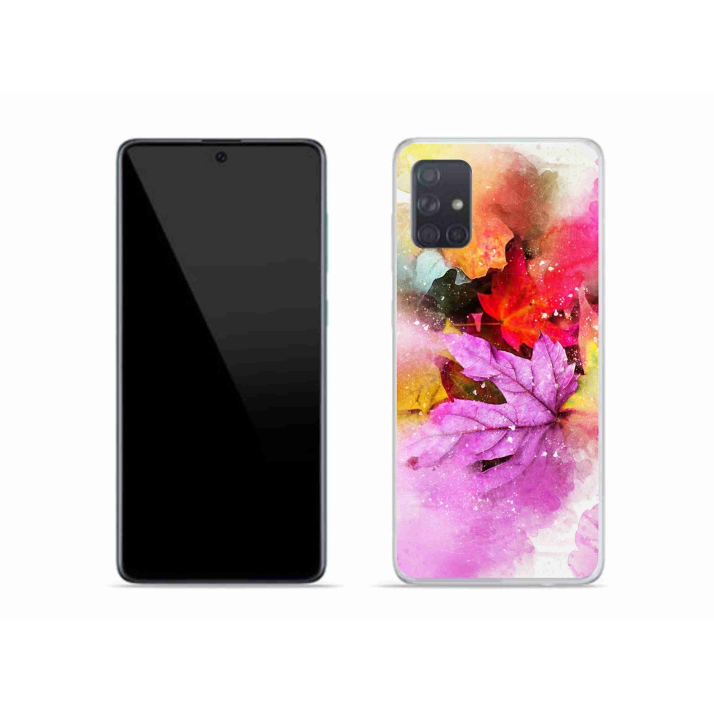 Gelový kryt mmCase na Samsung Galaxy A51 - barevné listy