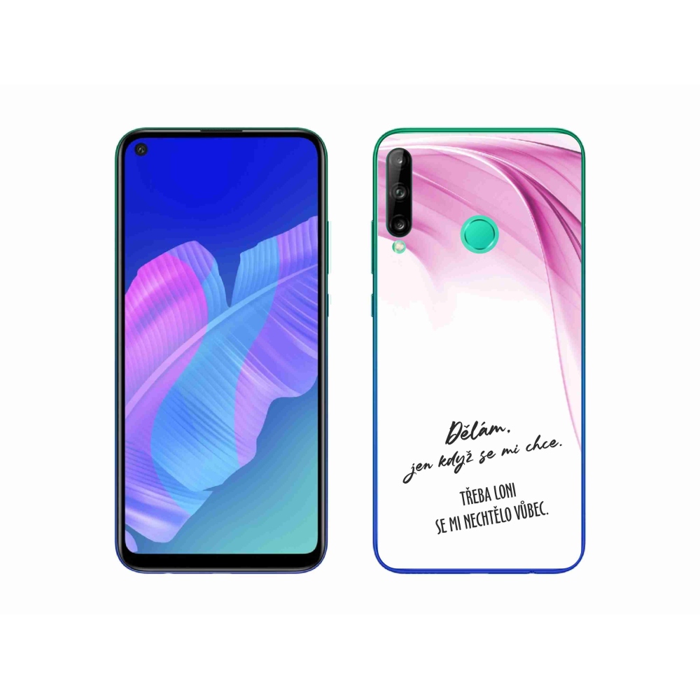 Gelový kryt mmCase na Huawei P40 Lite E - vtipný text 12 bílé pozadí