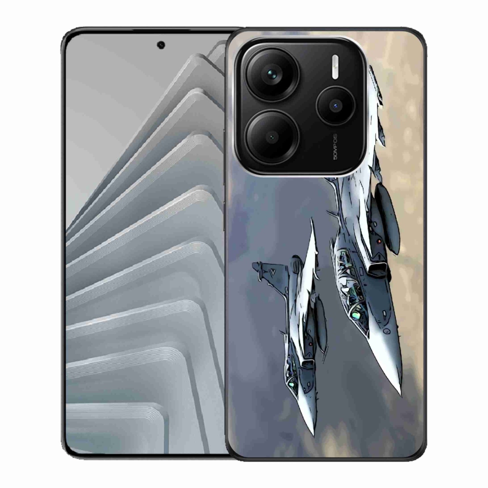 Gelový kryt mmCase na Xiaomi Redmi Note 14 5G - stíhačky