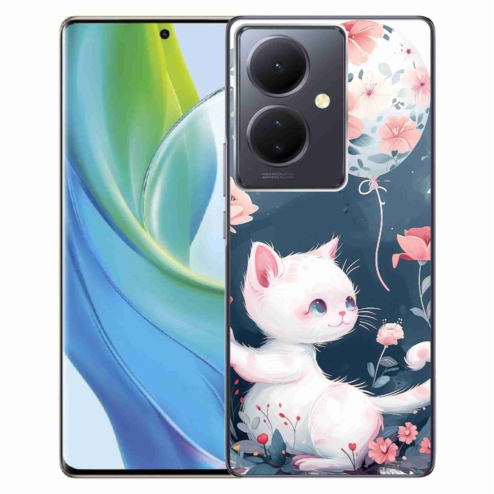 Gelový kryt mmCase na Vivo V29 Lite 5G - kotě s balónkem