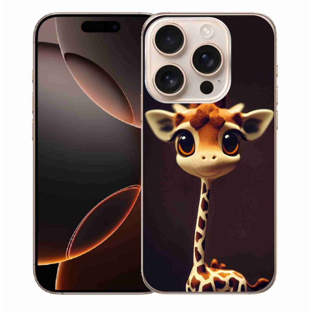 Gelový kryt mmCase na iPhone 16 Pro Max - malá žirafa