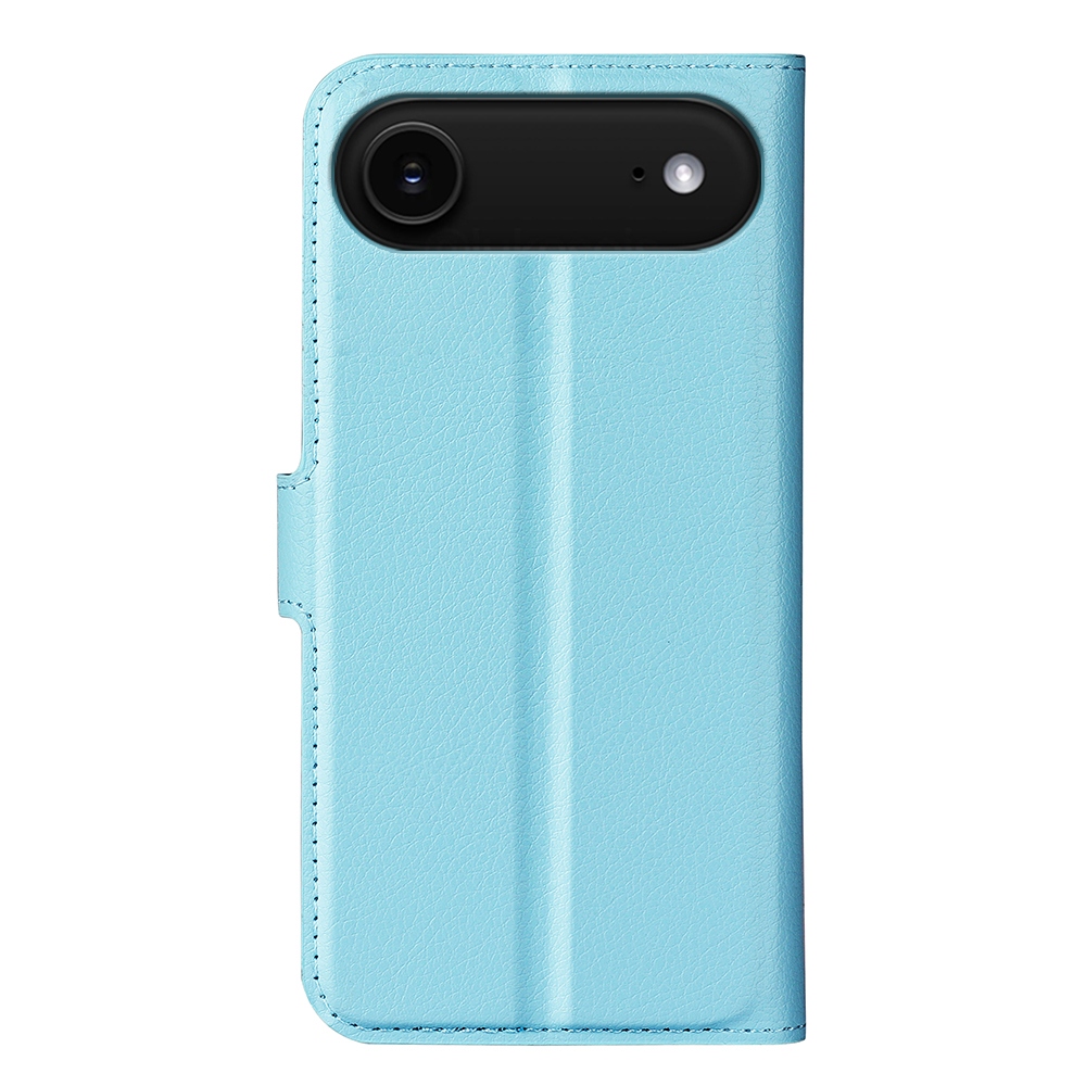 Litchi knížkové pouzdro na iPhone 17 Air - modré