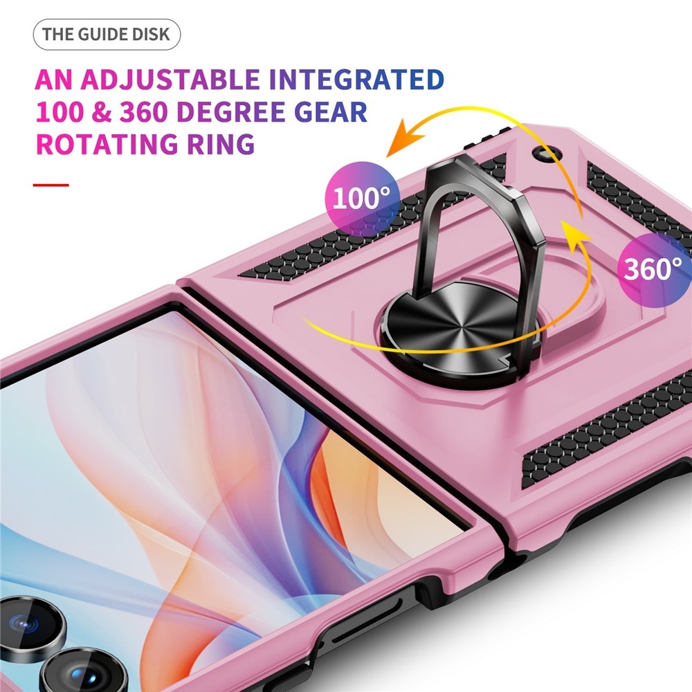 Ring odolný kryt na Samsung Galaxy Z Flip7 5G - růžový