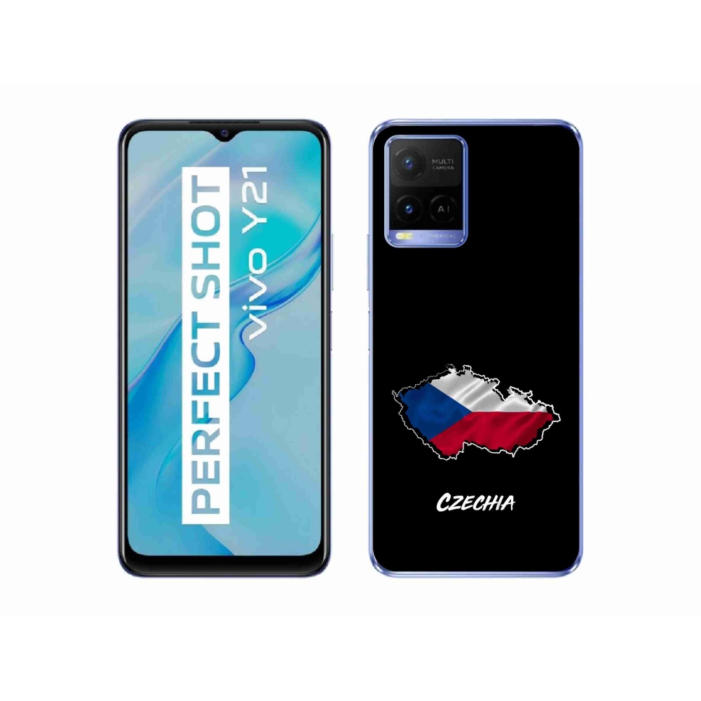Gelový kryt mmCase na Vivo Y21/Y21s/Y33s - Czechia černé pozadí