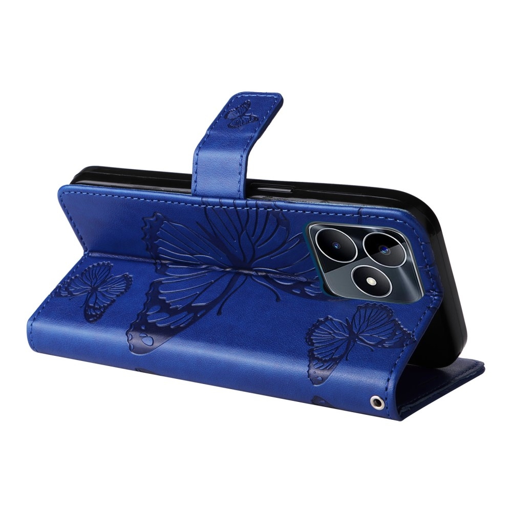 Big Butterfly knížkové pouzdro na Realme C51/C53 - modré