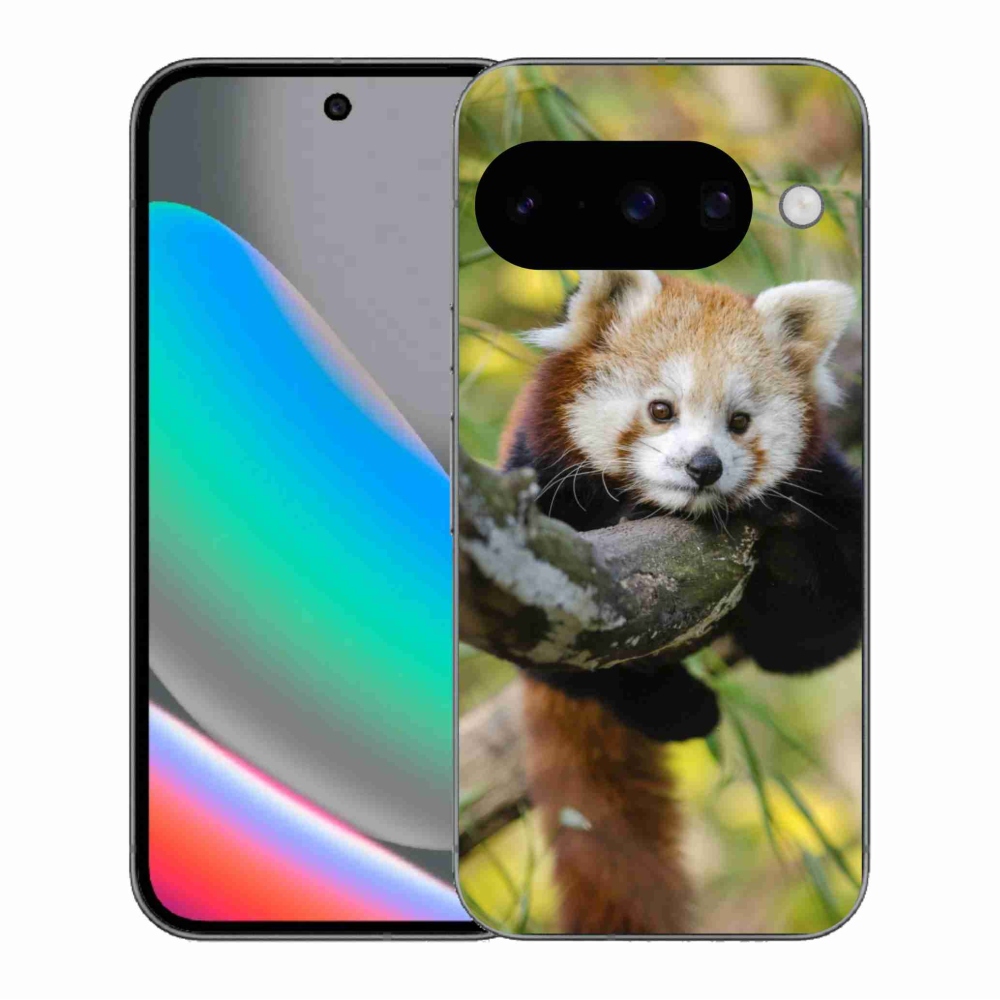 Gelový kryt mmCase na Google Pixel 10 - panda červená