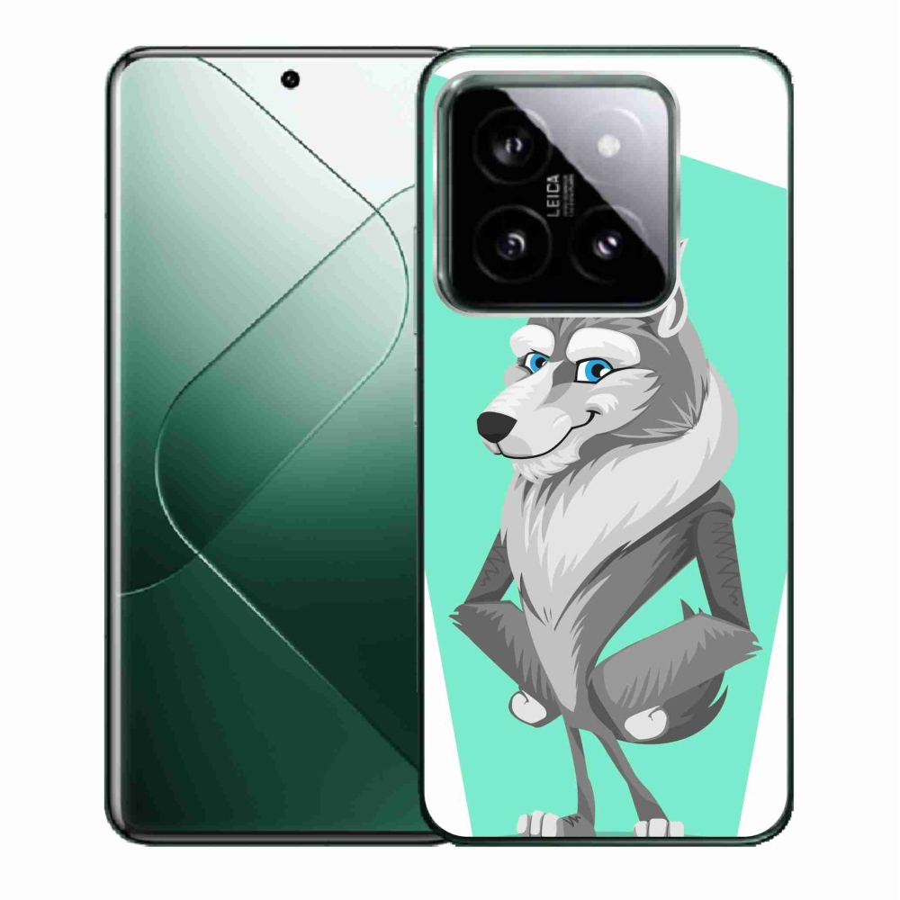 Gelový kryt mmCase na Xiaomi 14 - kreslený vlk