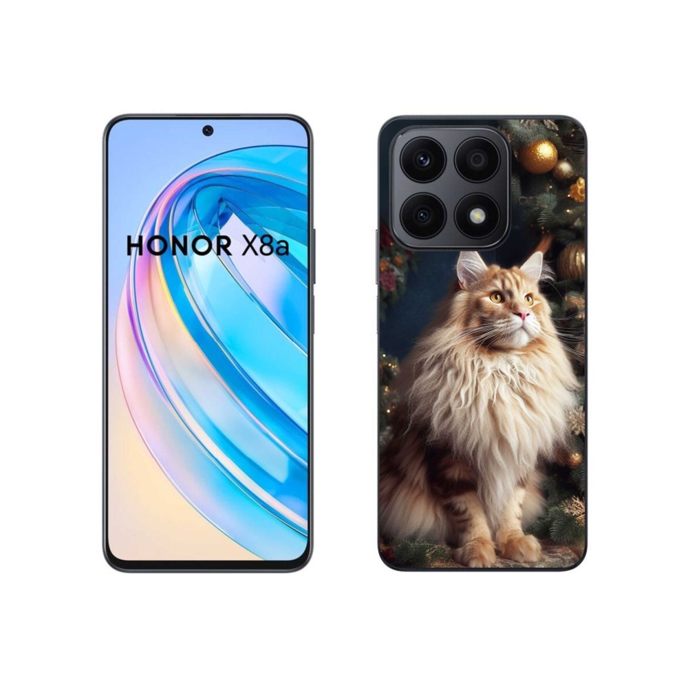 Gelový kryt mmCase na Honor X8a - kočka u stromku
