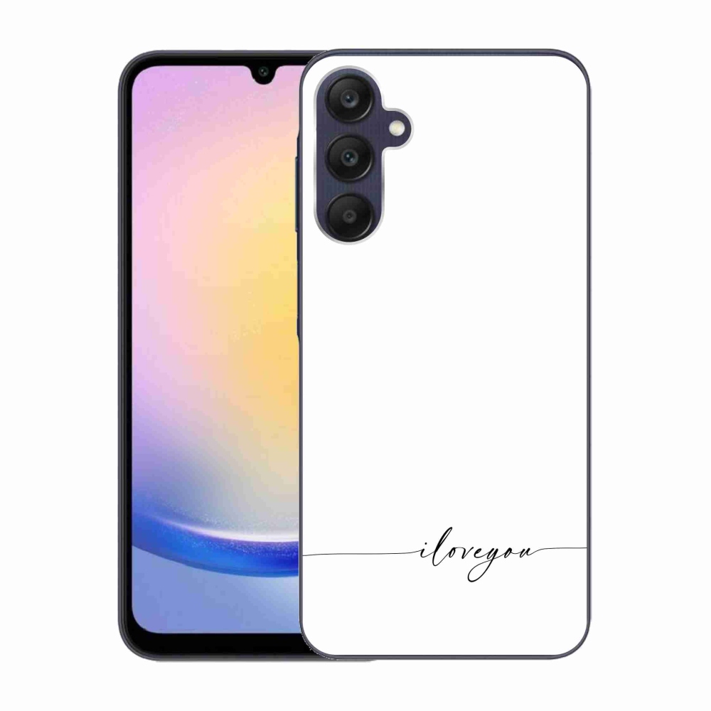 Gelový kryt mmCase na Samsung Galaxy A25 5G - I love you bílé pozadí