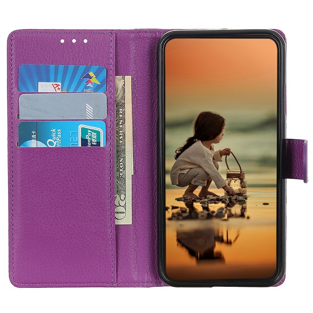 Litchie knížkové pouzdro na Xiaomi Redmi 15C 4G/5G (173mm) - fialové