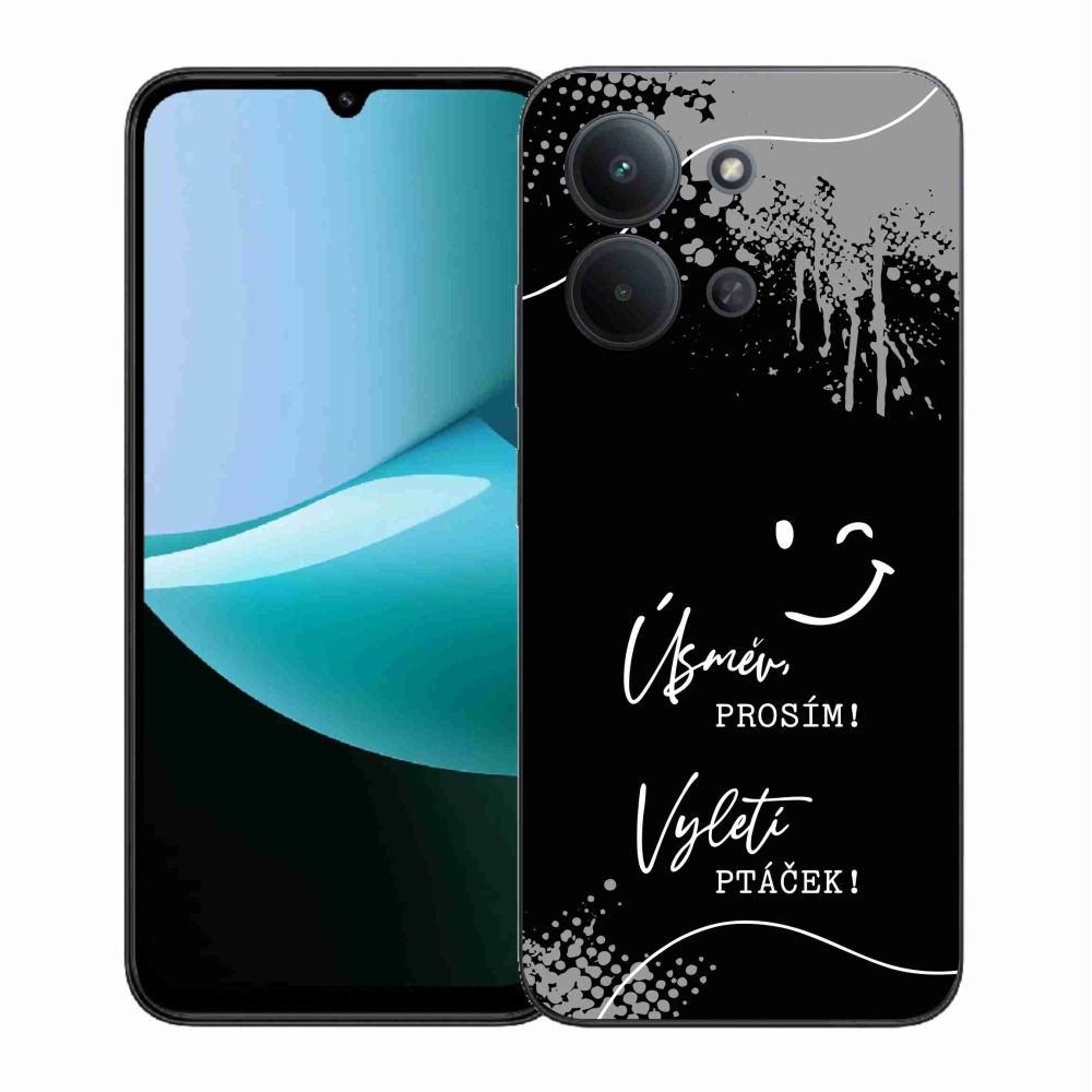Gelový kryt mmCase na Xiaomi Redmi 15C 4G (171mm)/Poco C85 4G (171mm) - vtipný text 4 černé pozadí