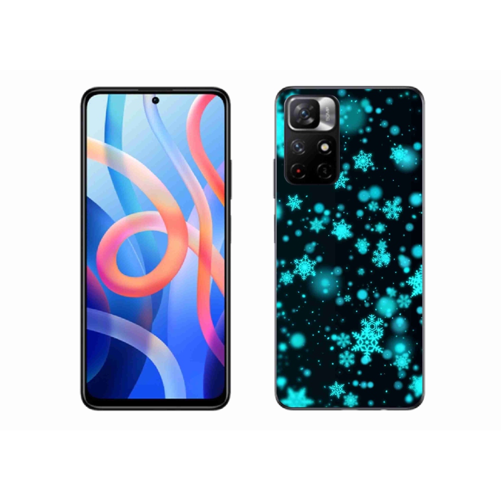 Gelový kryt mmCase na Xiaomi Redmi Note 11S 5G - sněhové vločky 1