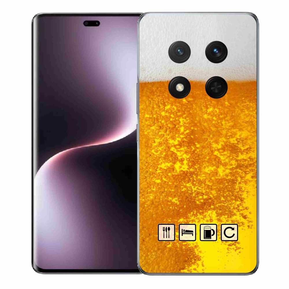 Gelový kryt mmCase na Honor Magic 7 Lite 5G - pivní motiv 3